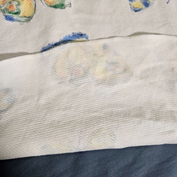 White Oval Tablecloth Butterfly 80 x 34 Cotton Spring Cloth Cover Dining Kitchen - Picture 6 of 8